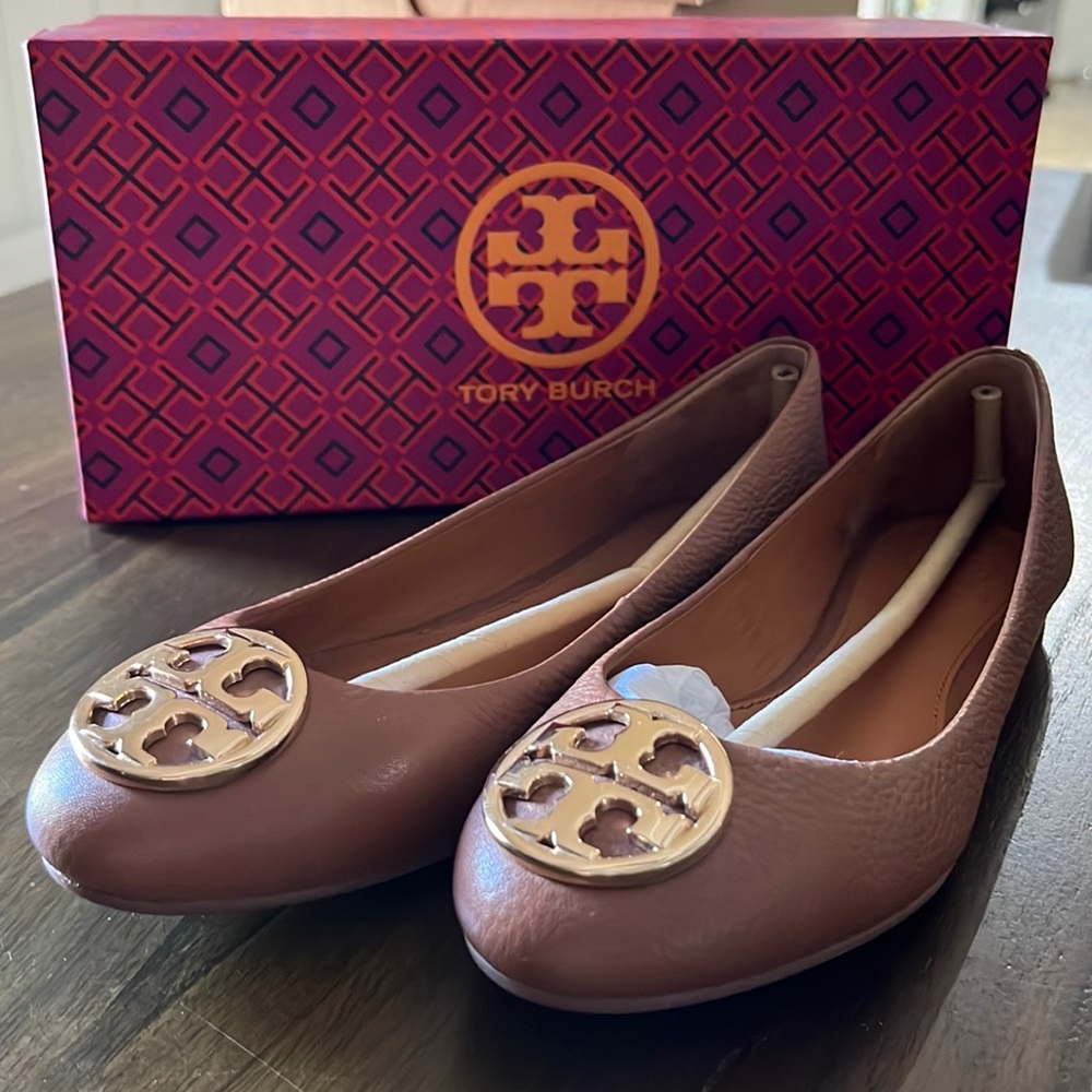 Tory Burch Chelsea Ballet Flat, Tumbled Leather